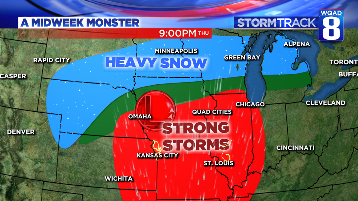 Powerful storm set to end summer-like warmth wqad.com