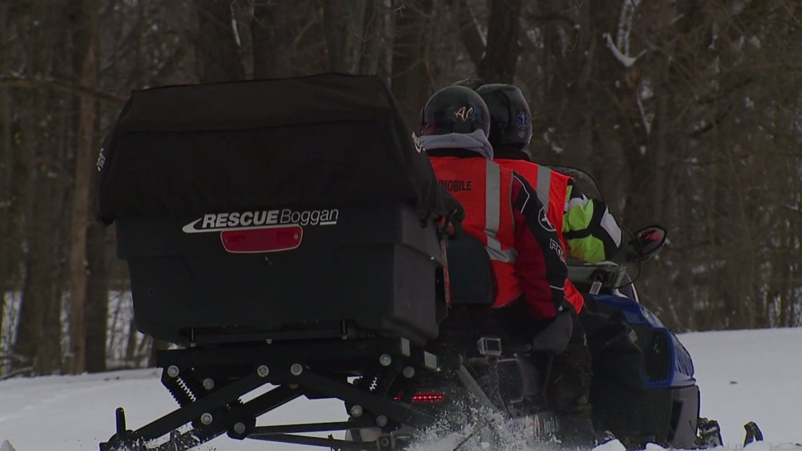 The only snowmobile rescue team in Illinois is in Knox County
