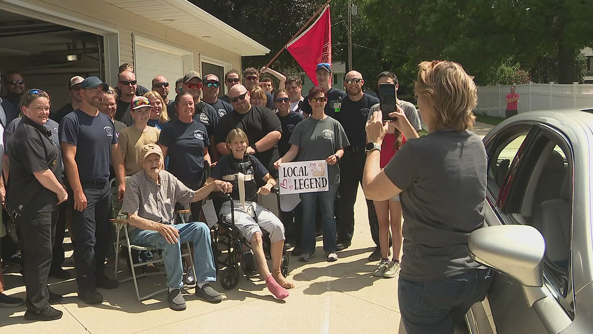 Rapids City volunteer firefighter Mary Eggers was fighting a fire on July 15 in Hillsdale when a large tree branch fell on her, pinning her underneath.