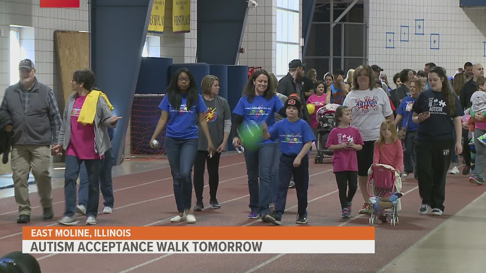 The walk Saturday in East Moline is a way to rally behind those impacted by autism, promote acceptance and educate others about it.