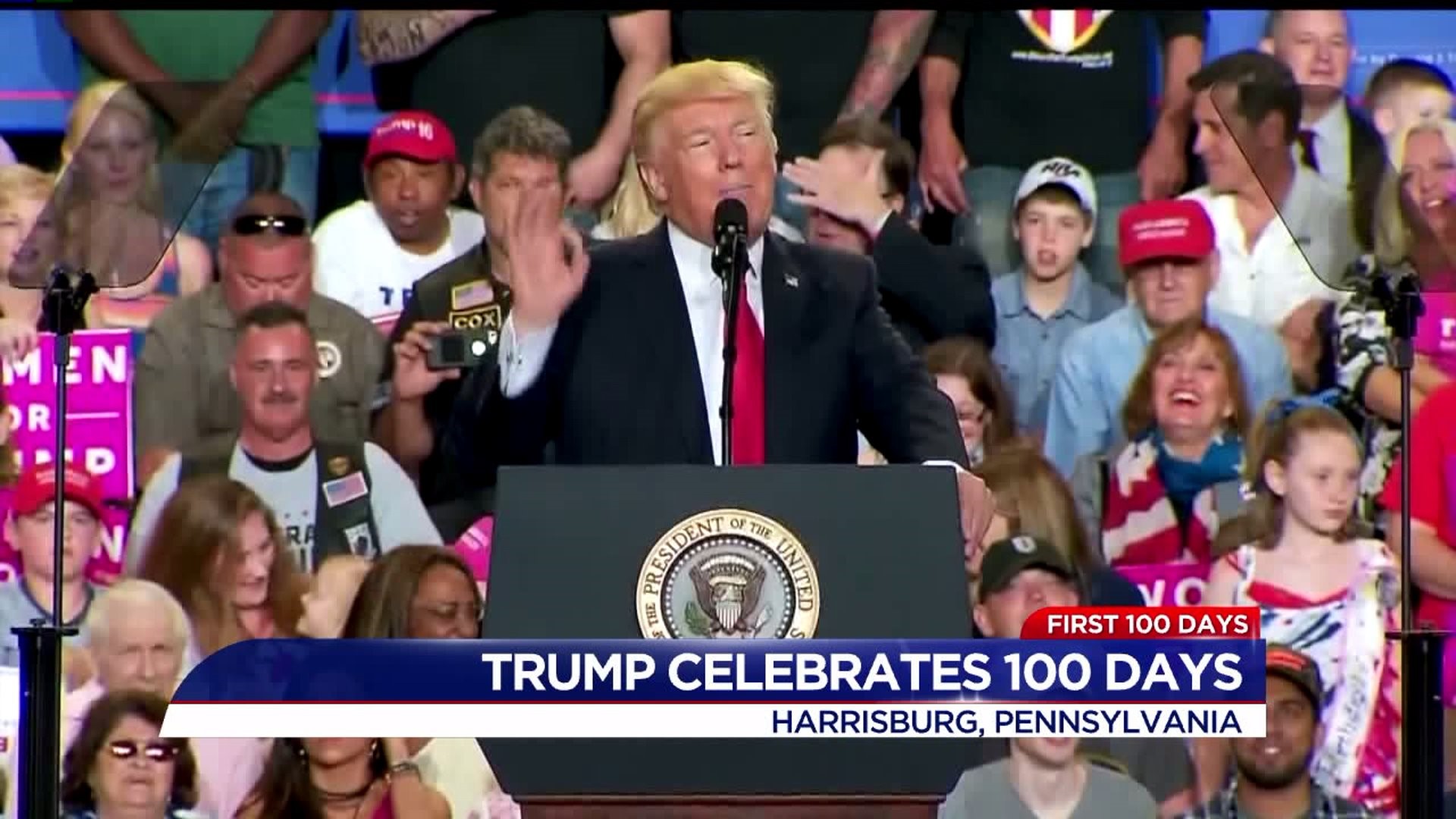 Trump celebrates 100 days