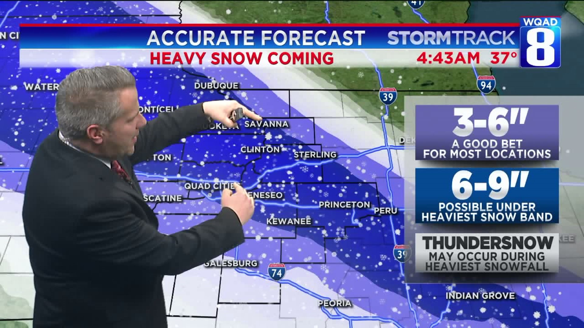 Eric shows where the heavy snow will set up