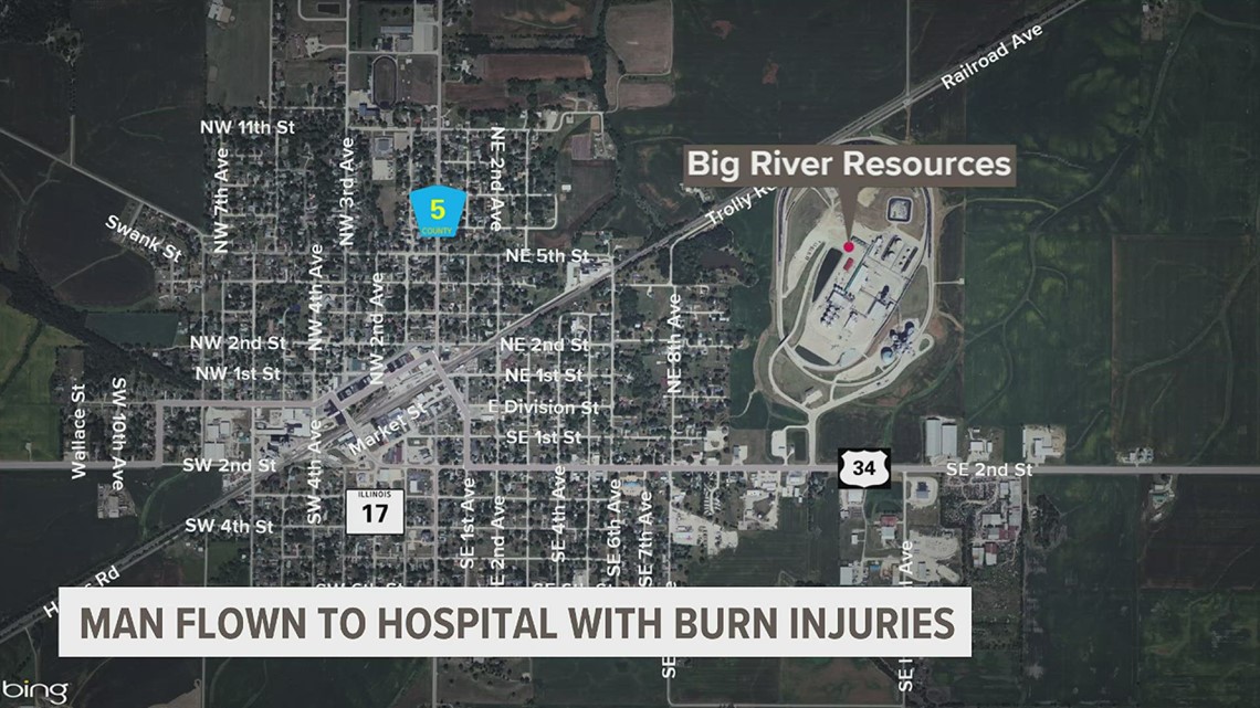 Man lifeflighted, suffers 'significant burn injury' after accident at Galva ethanol plant