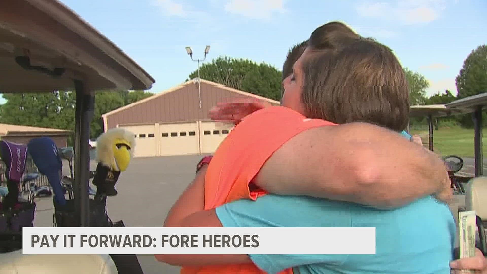 Shane has raised thousands of dollars for families of fallen first responders. It's his incredible work that has earned him the Pay It Forward Award.