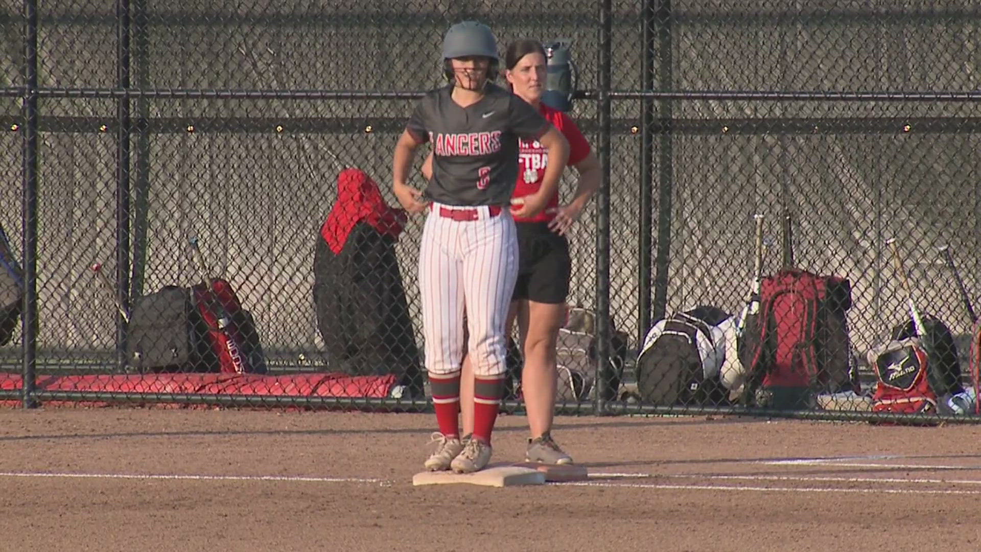 The Lancers took the lead early in this game making multiple doubles to left center. North Scott will take to the field against Burlington on Tuesday.