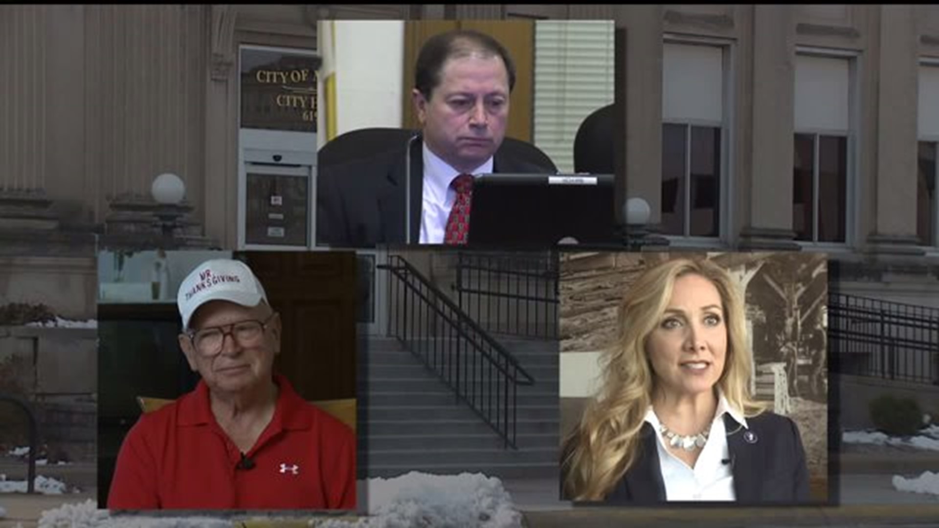 Moline Mayoral Candidates meet outside City Hall to talk qualifications