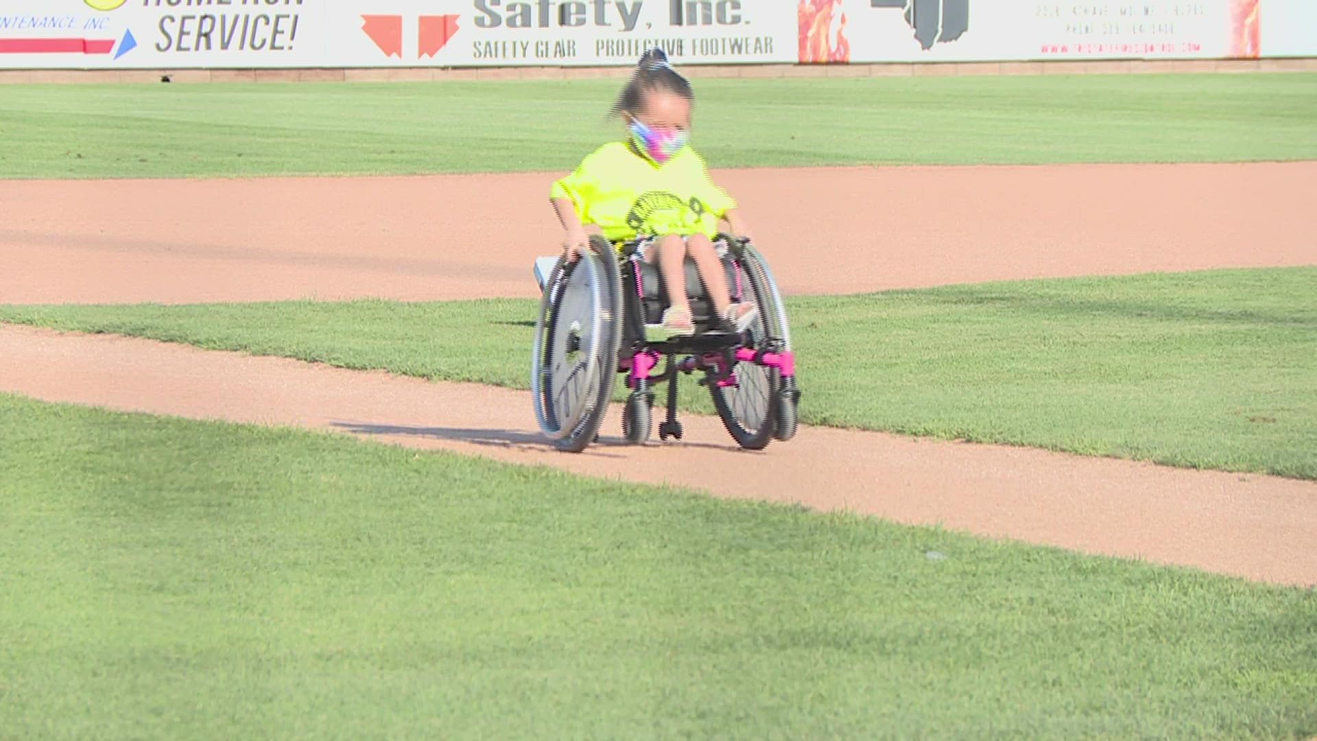 Five-year-old Aurora Beard has been fighting the disease through therapy. She received an opportunity to attend a River Bandits game.