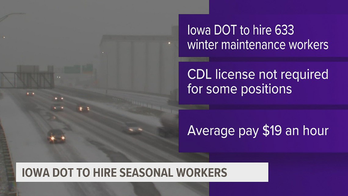 Iowa Department Of Transporation Hiring Hundreds Of Snow Plow Drivers ...