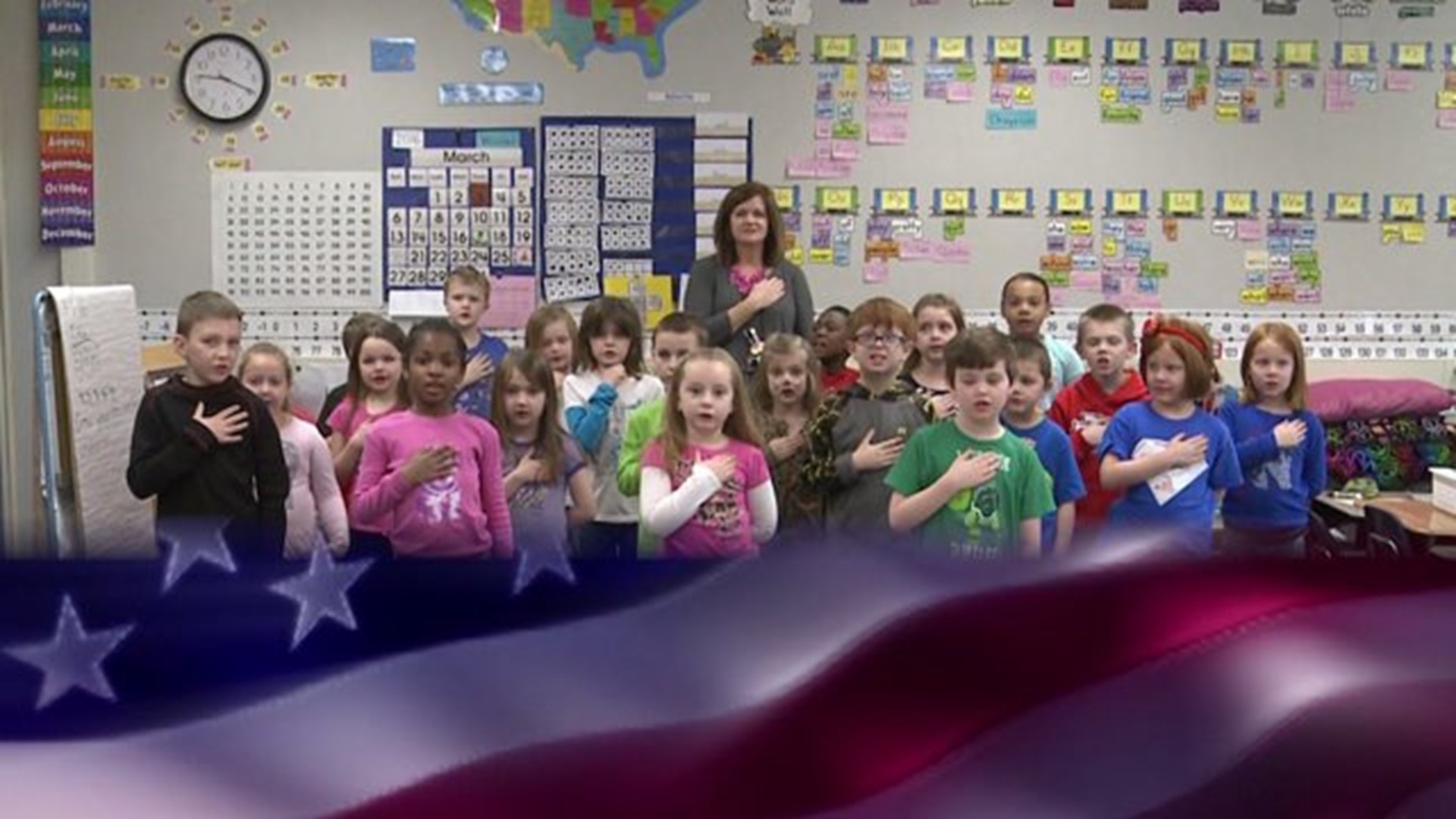 The Pledge from Mrs. Shepard`s class at Mark Twain Elementary