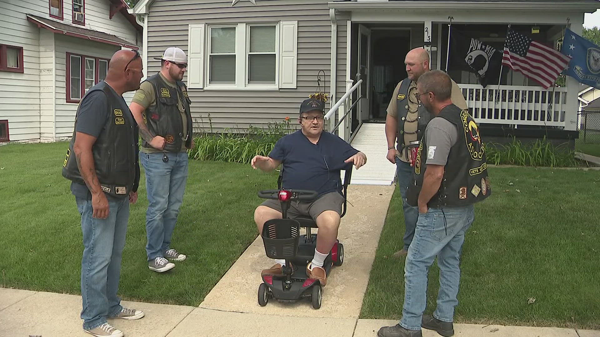 The Combat Vets Motorcycle Association installed a ramp at a Davenport man's house at no cost, earning the group the Pay It Forward award.