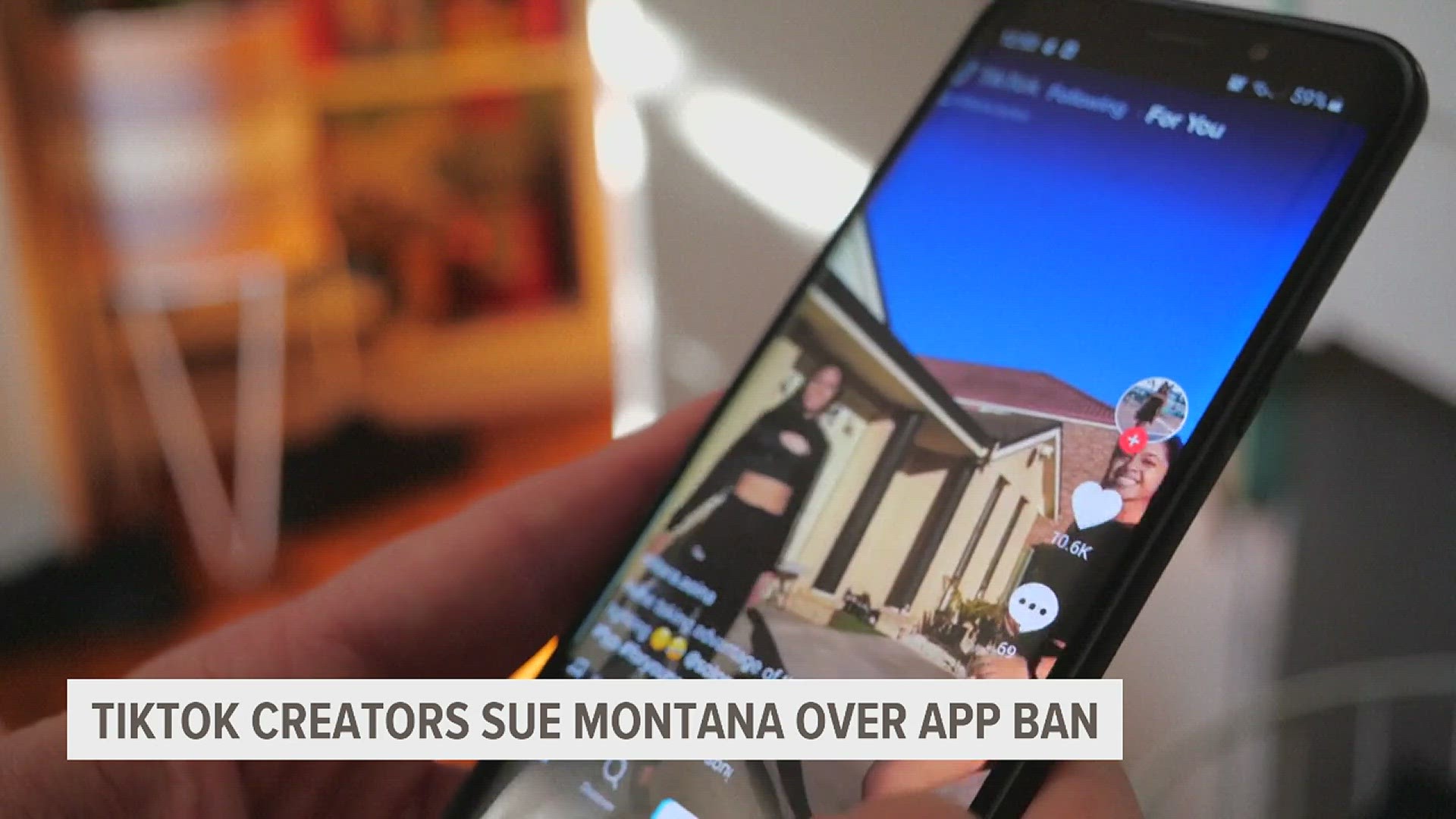 The five content creators say the ban on the app violates their free speech and argue the state doesn't have any authority over matters of national security.