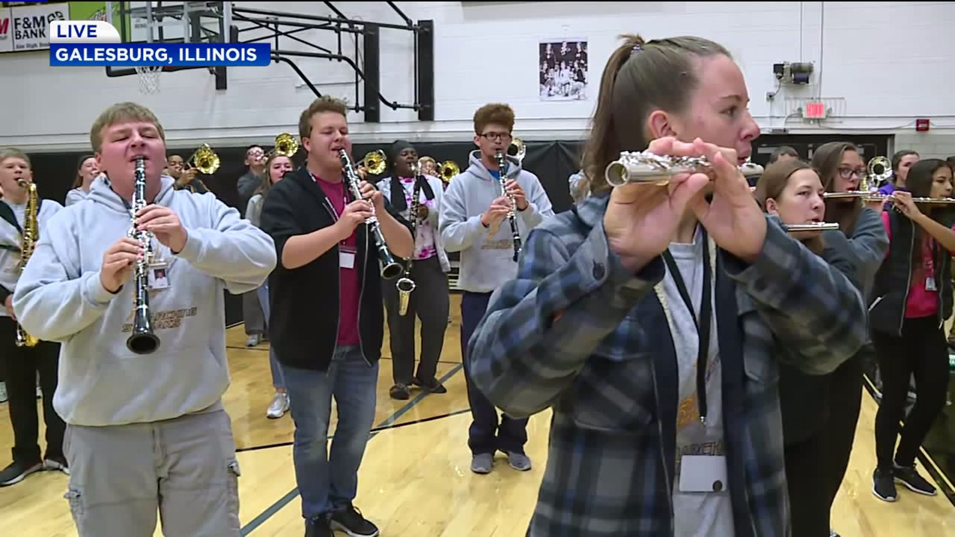 Galesburg High School Band Performs
