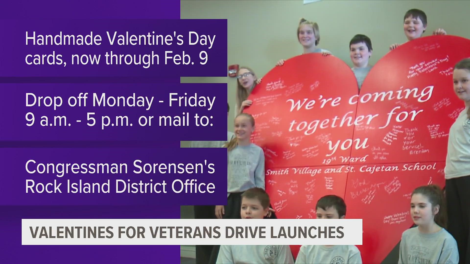 The Illinois QC's major representatives are asking Quad Citizens to send Valentine's Day cards for seniors in long-term facilities and veterans to their offices.