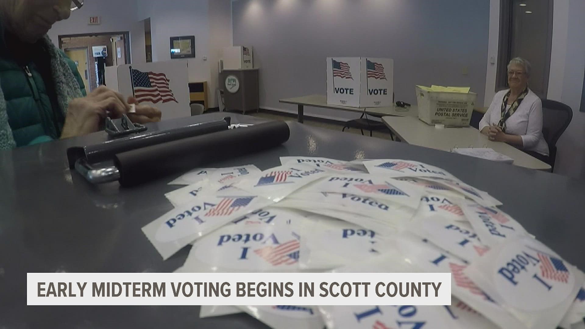 Scott County began early voting for the midterms on Wednesday and is providing a variety of ways for voters to submit their ballots.