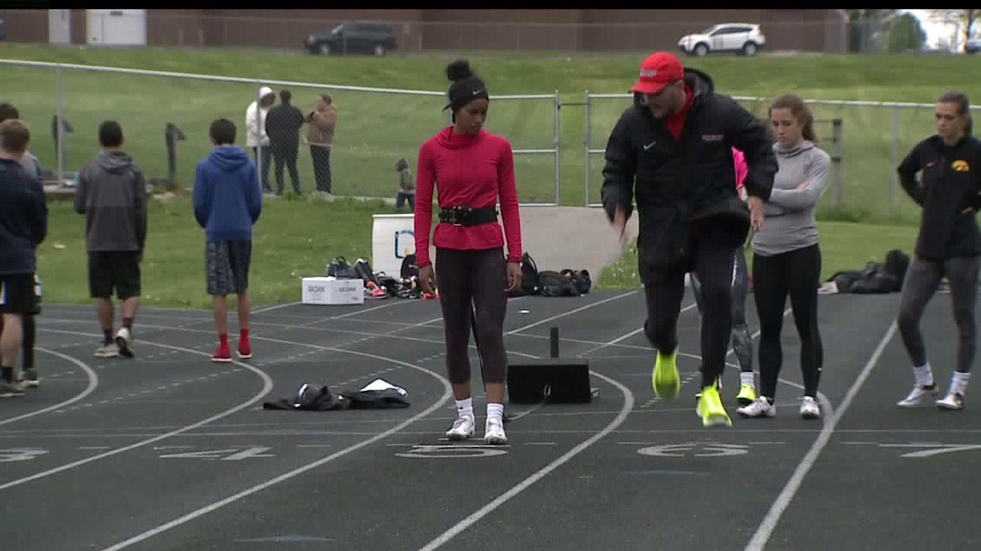 Assumption Girls Track`s Home Away from Home
