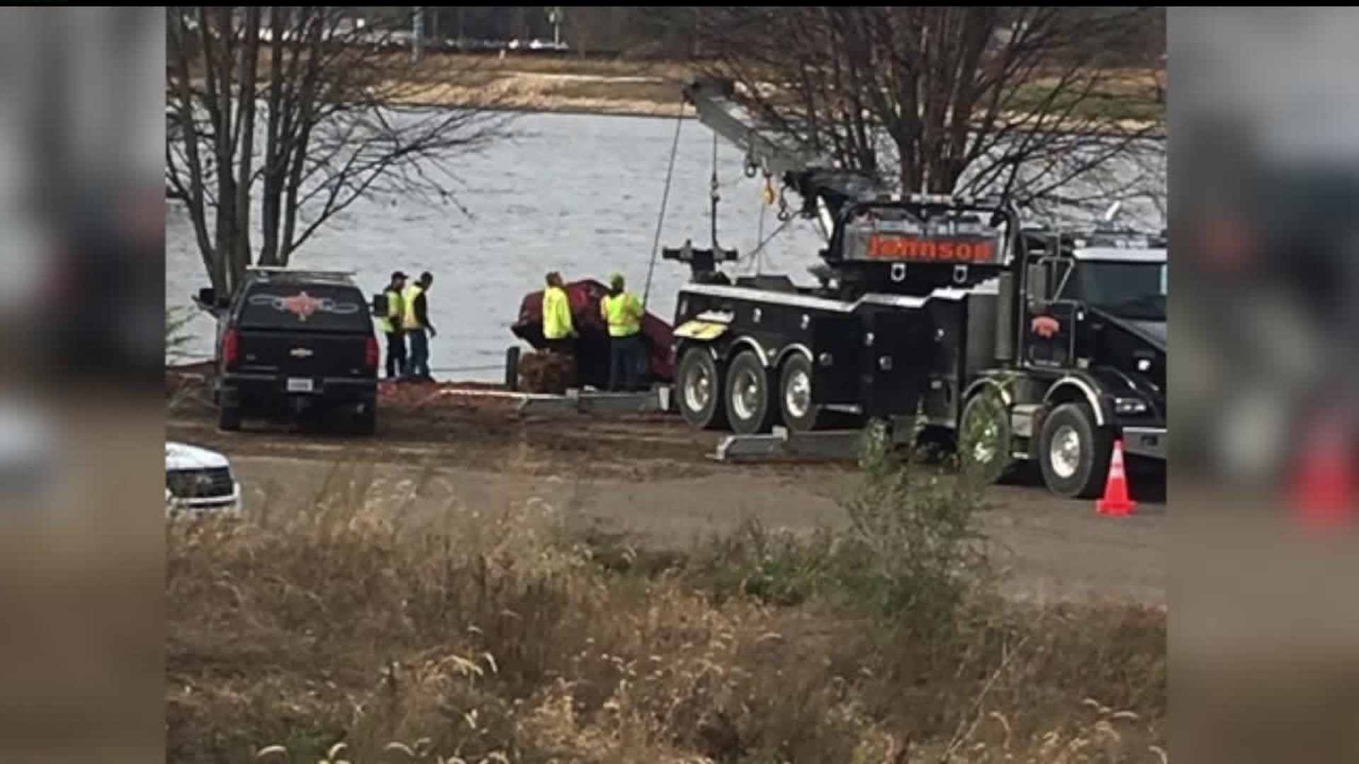 Truck pulled out of Rock River, investigation into how it got there underway