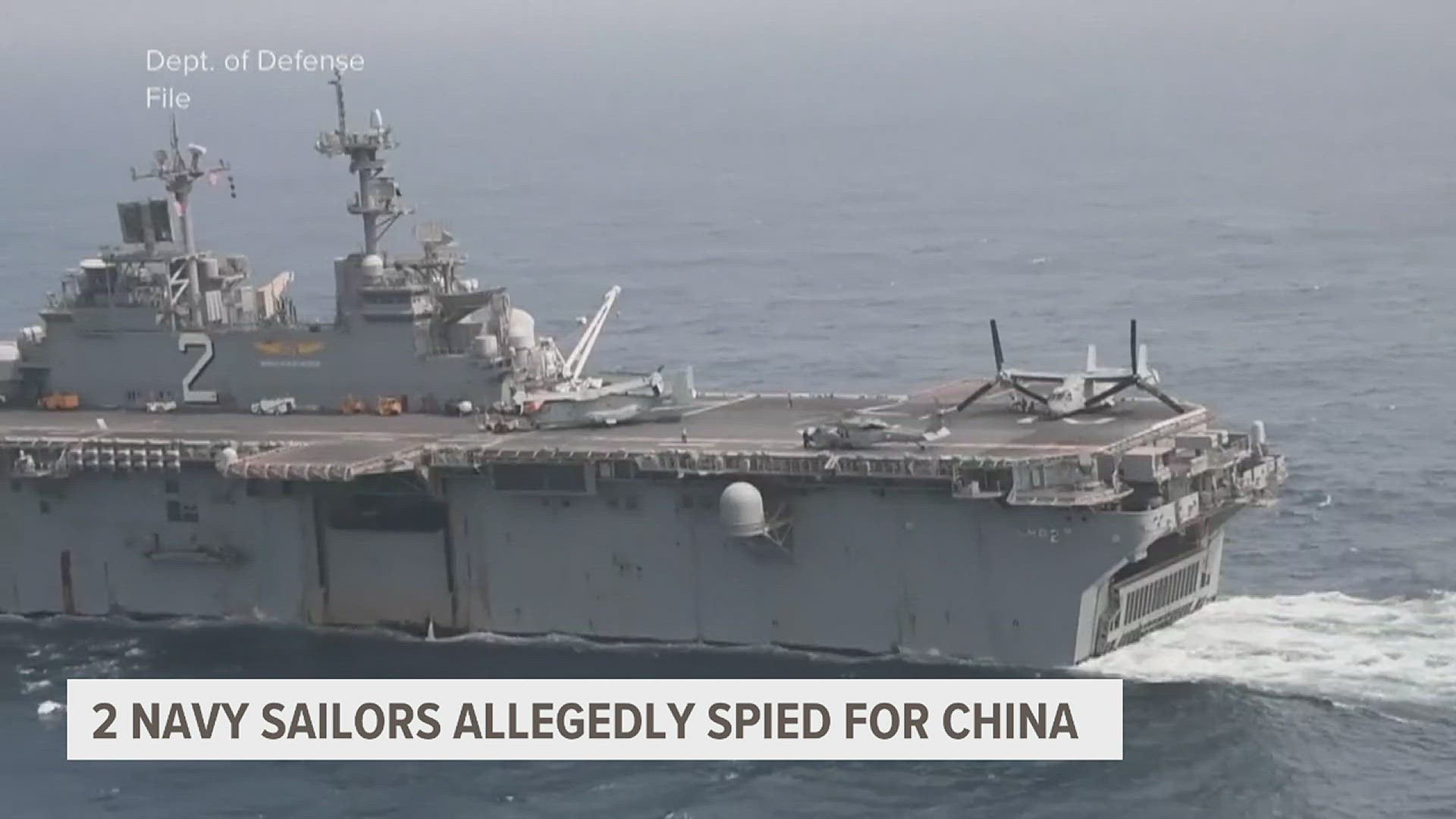 Authorities say they allegedly told China information regarding the defense and weapons capabilities of U.S. Navy warships.