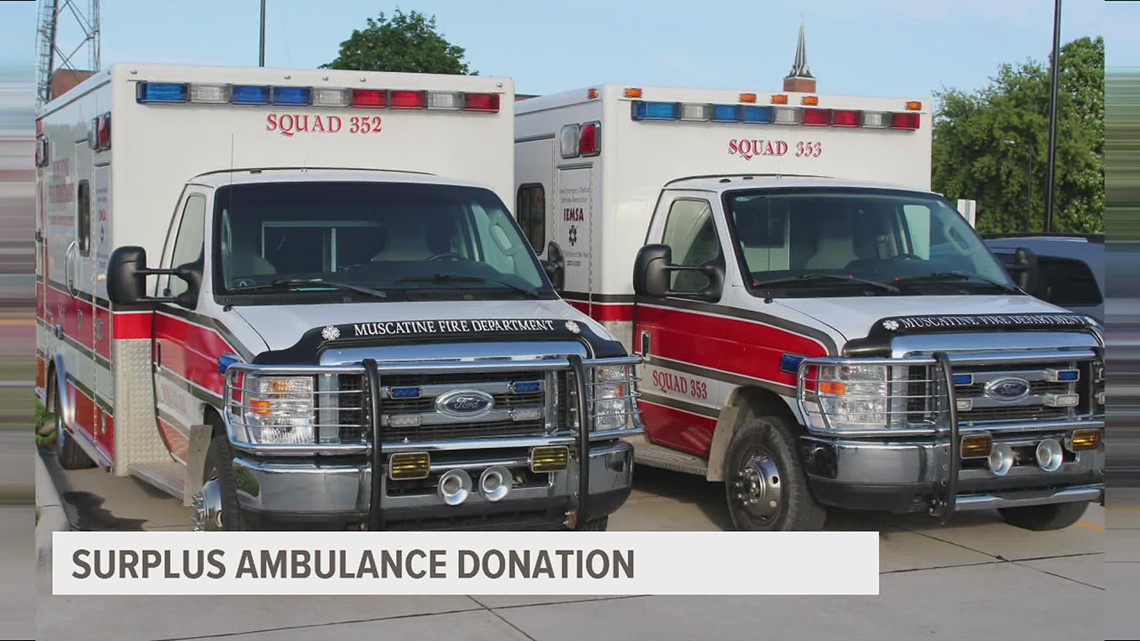 City of Muscatine donates 2 ambulances to Ukraine