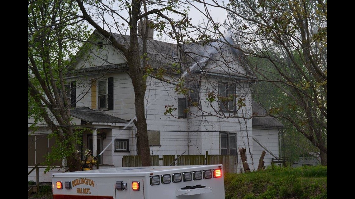 Firefighter injured while battling Burlington house fire