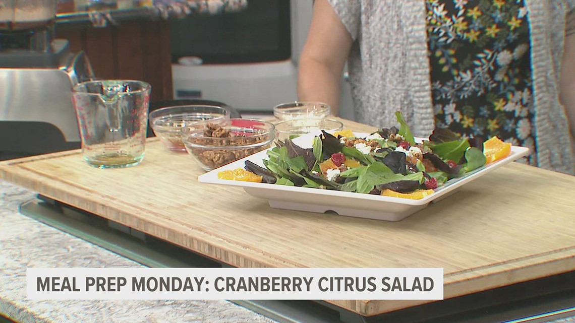 Just in time for the holidays, here's a recipe for cranberry citrus salad with candied walnuts!