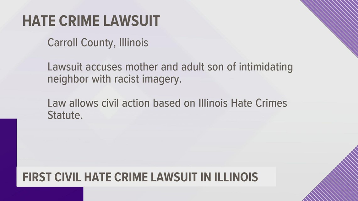 Illinois attorney general Firstever hate crime lawsuit filed against