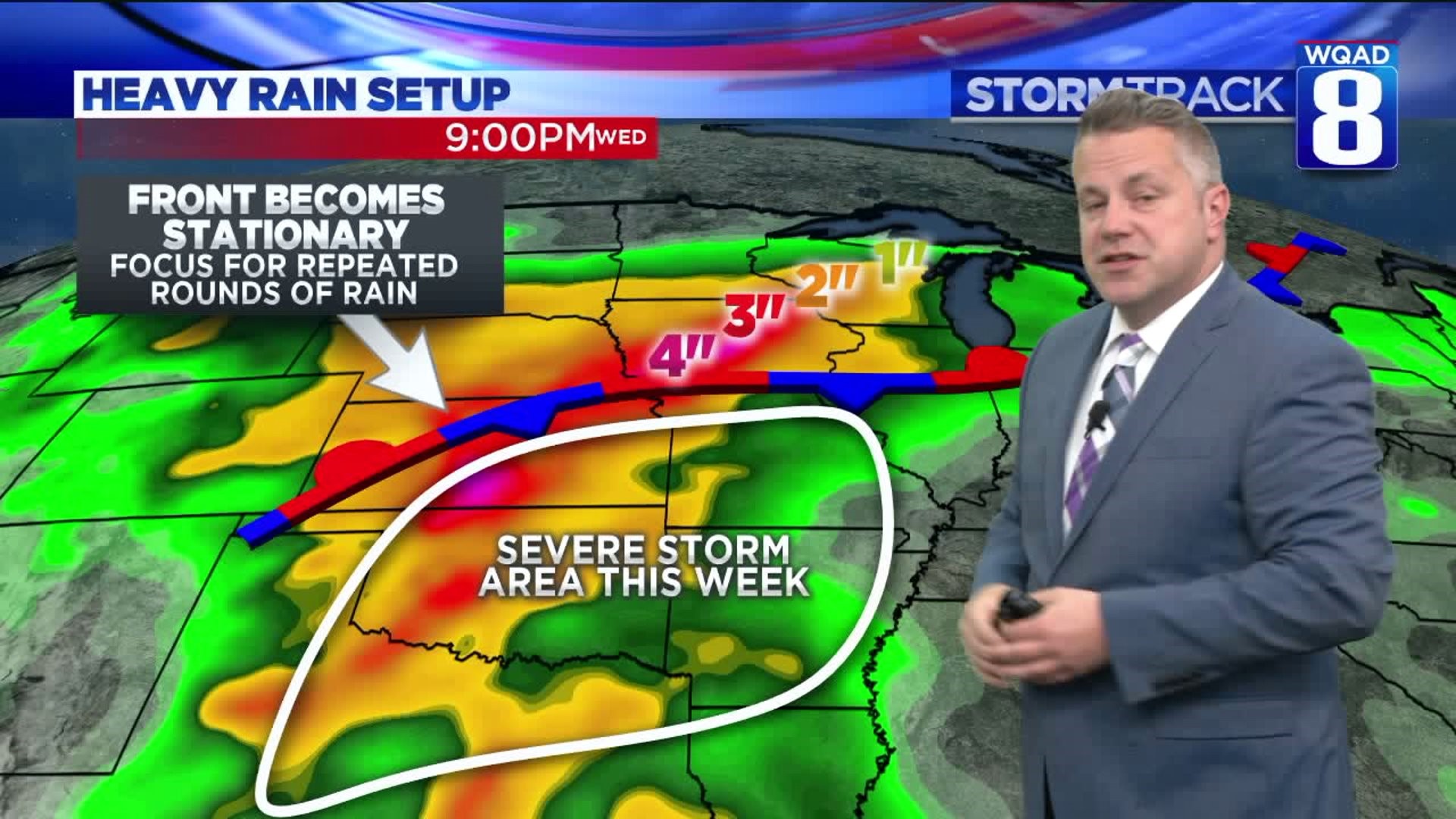 Eric is tracking more heavy rain by midweek