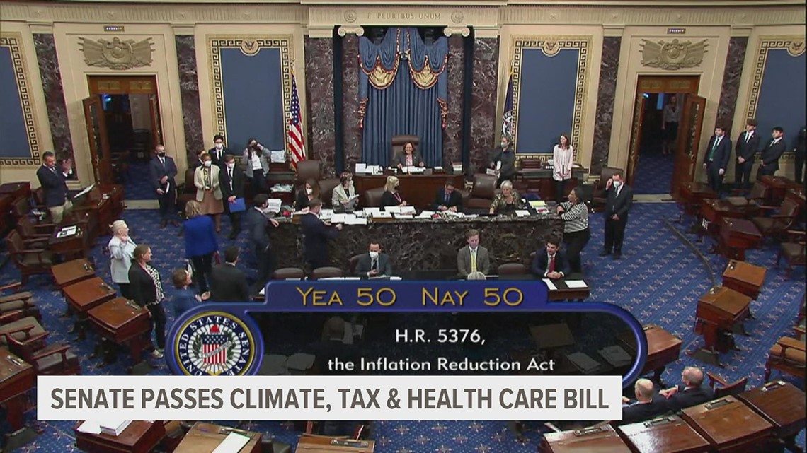 Senate passes climate, tax, health care bill Sunday