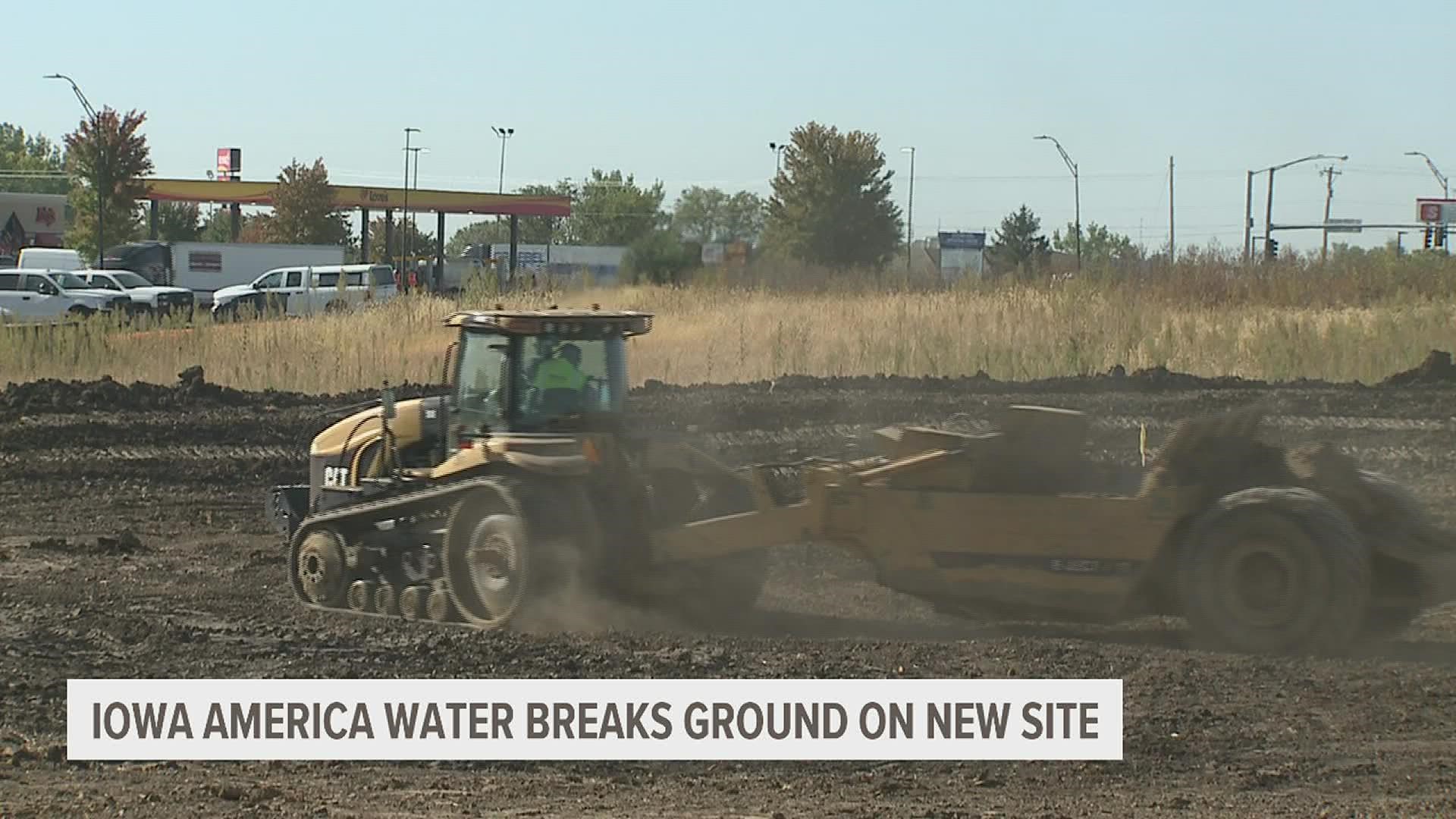 Iowa American Water began construction on a new facility that will help them create space for their rapidly-growing company.