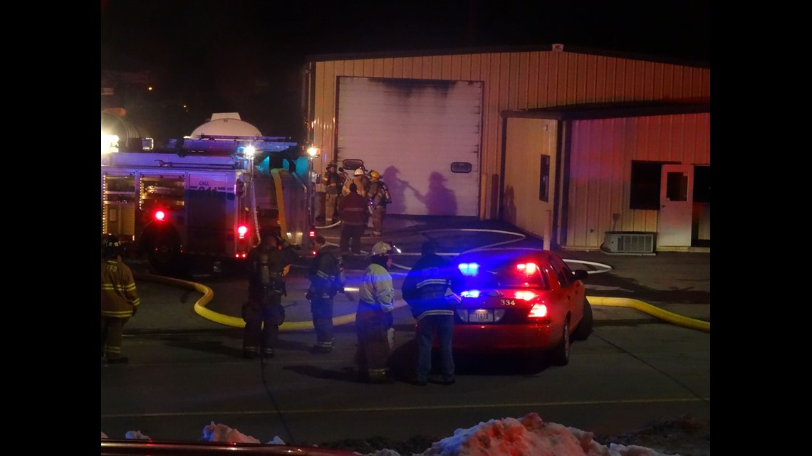 Firefighter injured battling fire at trucking company in Muscatine