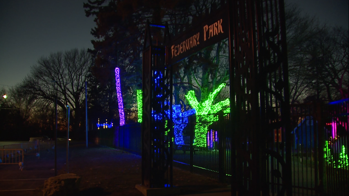 Watch Holiday light display dazzles at Fejervary Park in Davenport