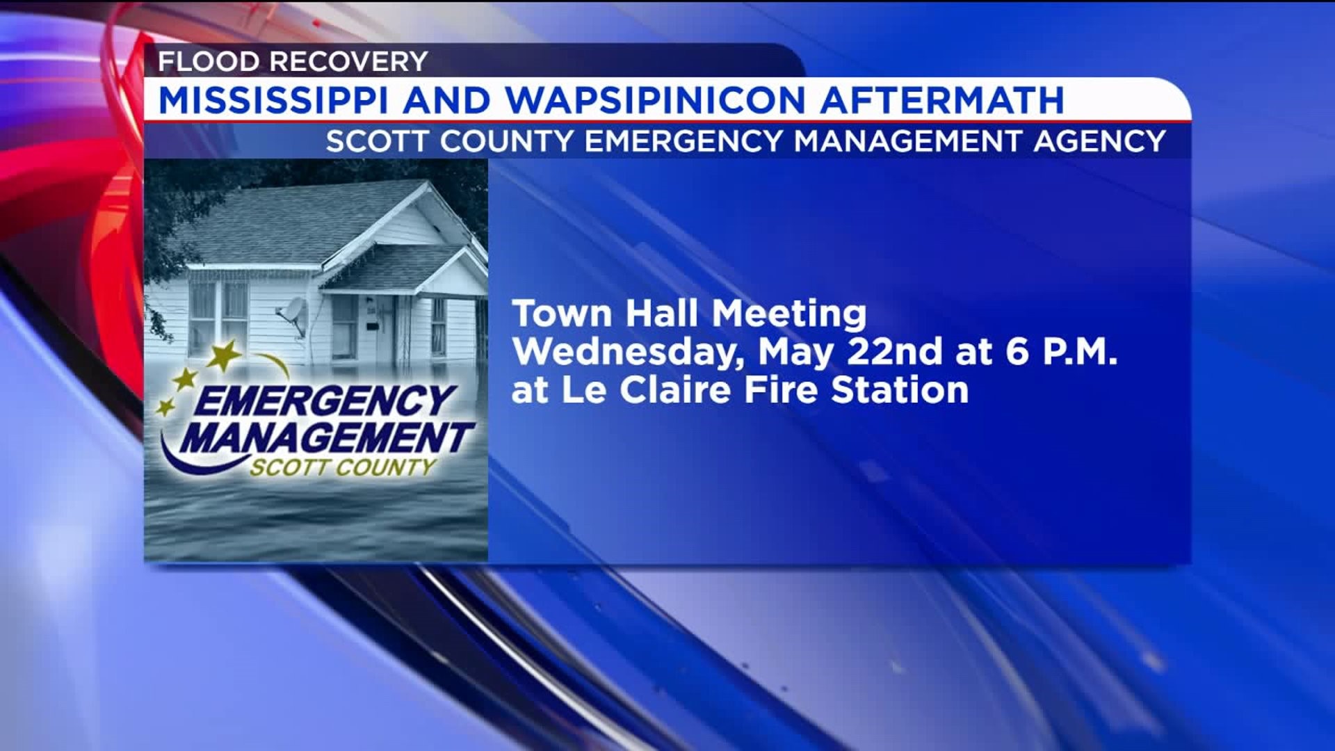 LeClaire holds flooding Town Hall