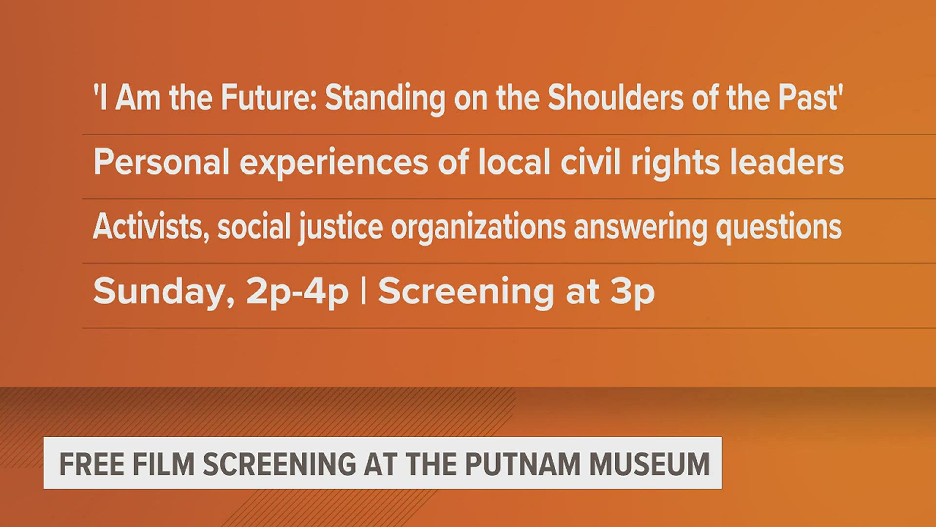 'I Am the Future: Standing on the Shoulders of the Past' film includes personal experiences of Quad City residents who fought for civil rights in the early 1960s.
