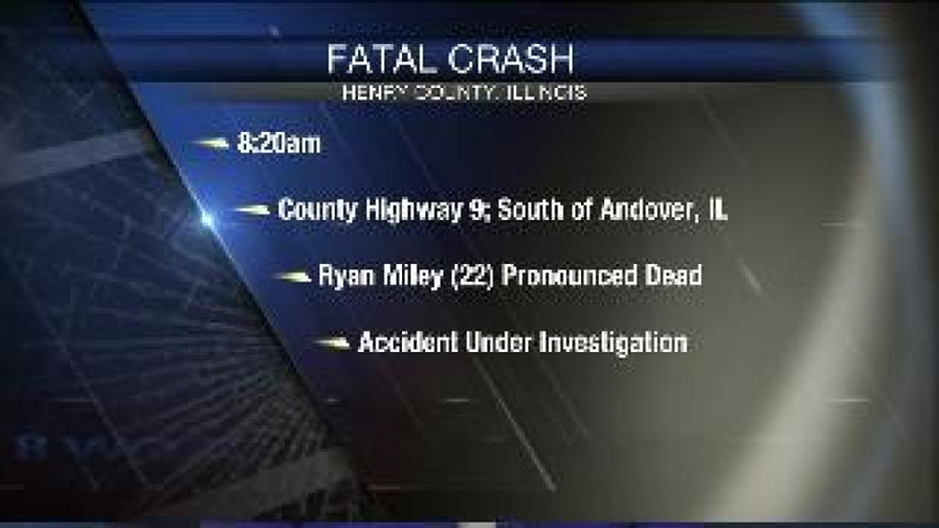 Fatal crash near Andover