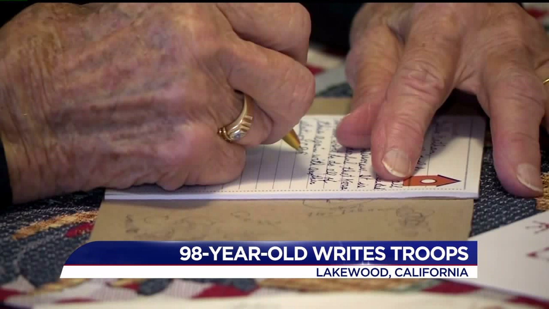 98-year-old writes troops over 8 decades