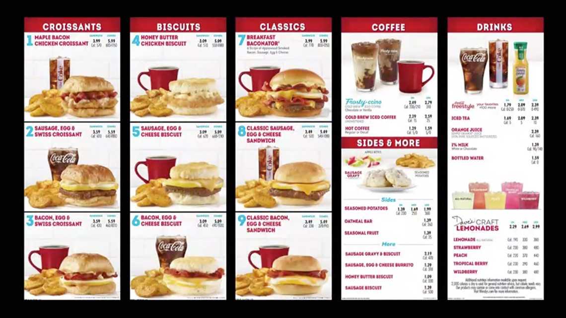 Wendy’s to roll out breakfast menu nationwide in March