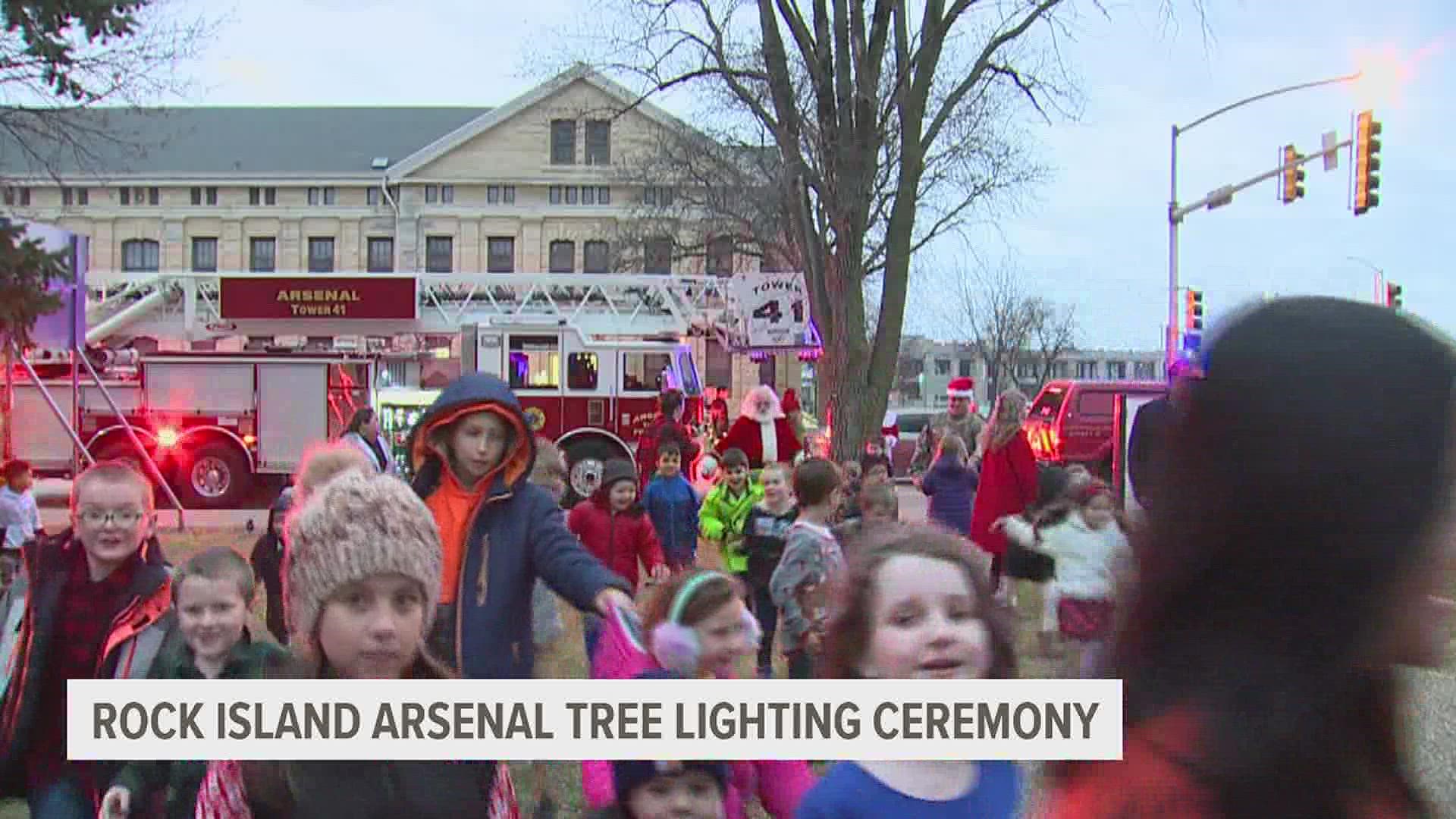 The Arsenal hosted its annual Garrison Tree Lighting on Friday, alongside events like a Santa visit, Toys for Tots collection, and live band.