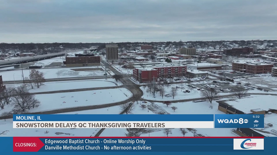 Winter storm snarls year's busiest travel day at Quad Cities International Airport
