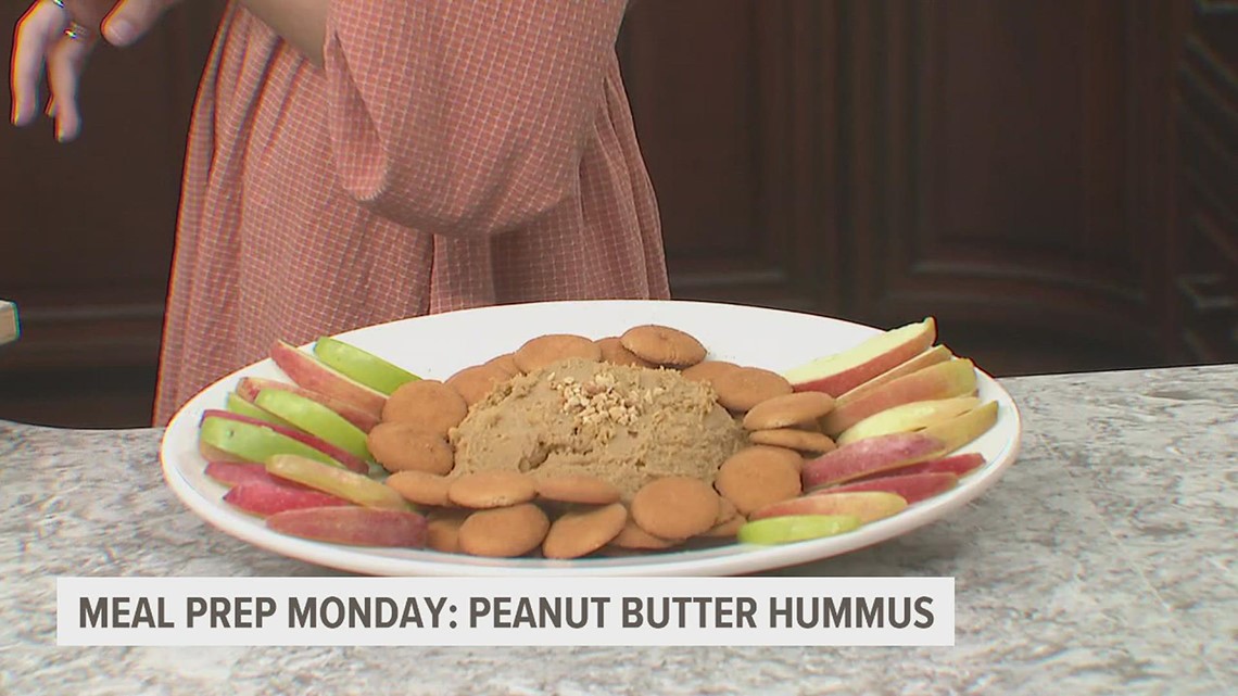 Try this delicious and healthy peanut butter hummus snack