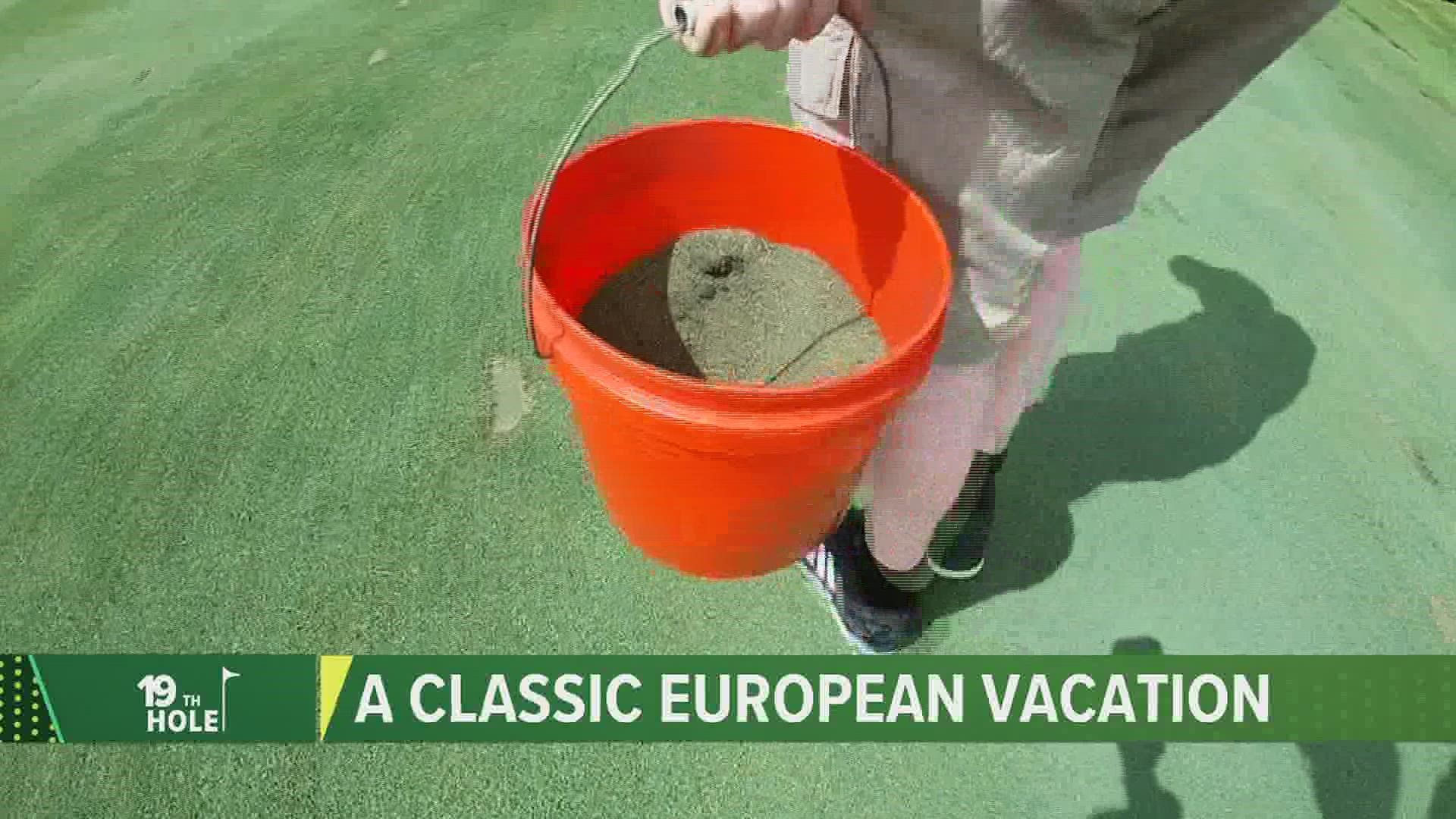 It's a "Classic" European vacation! Six workers from across Europe spent the JDC working with the grounds crews. After all, they say this tournament is 'magic.'
