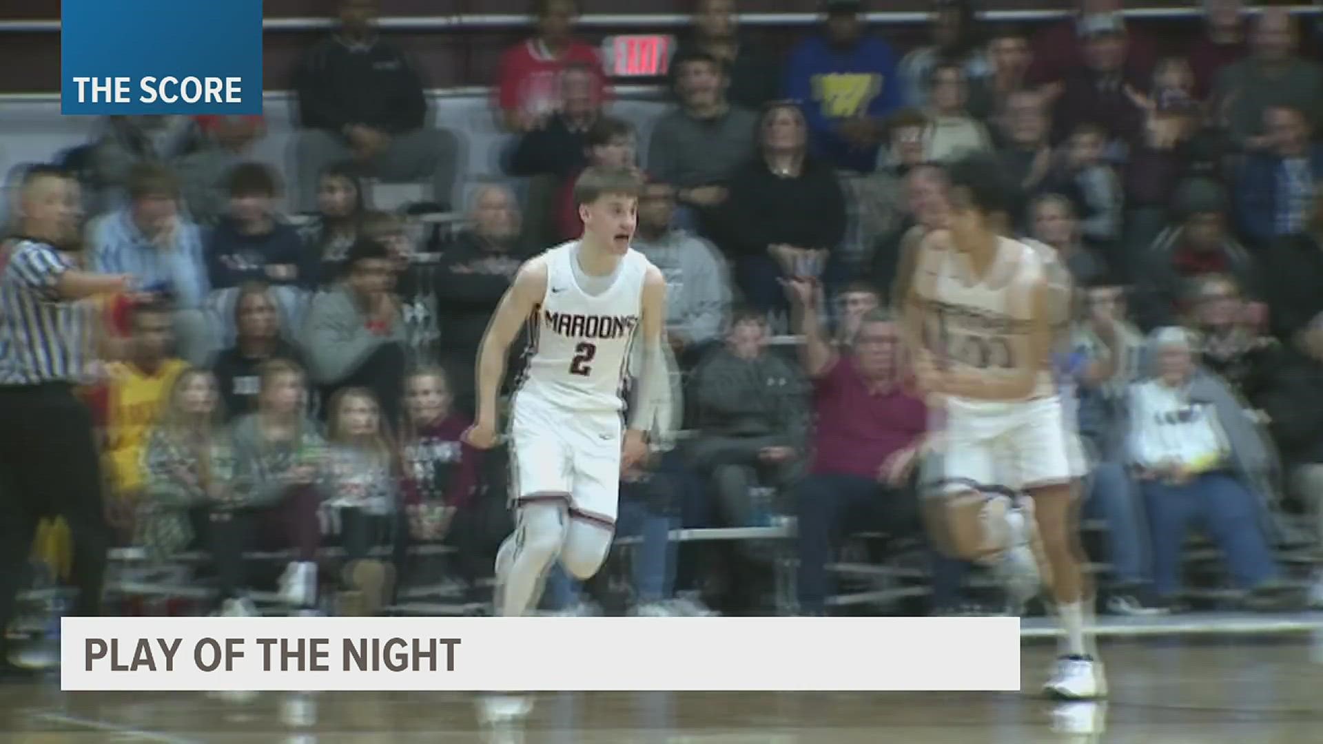 The play of the night goes to the layup that gave Moline's Brock Harding the school's all-time scoring record.