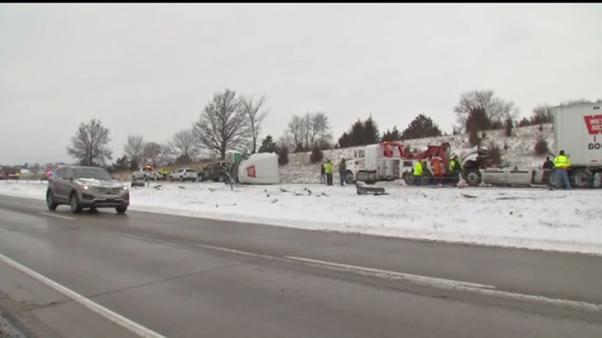Multiple injuries reported in West Branch pileup