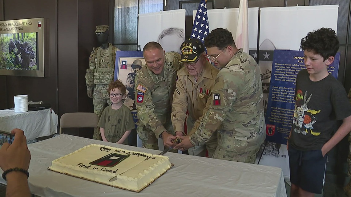 World First Army's WWII vet celebrates First Army's birthday | wqad.com