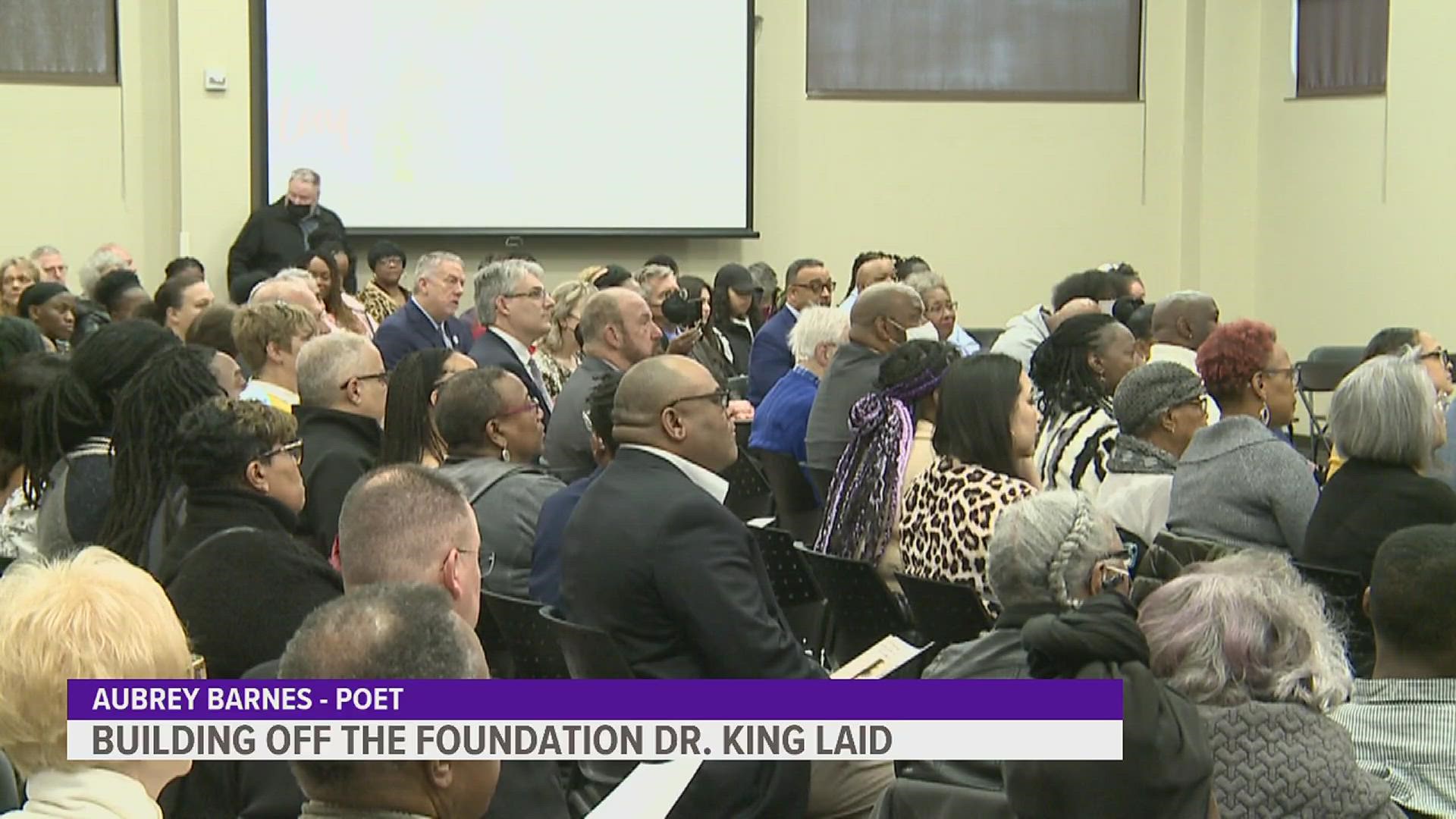 The 40th annual MLK Memorial Service and Award Ceremony included a spoken word piece and talks from city leaders.