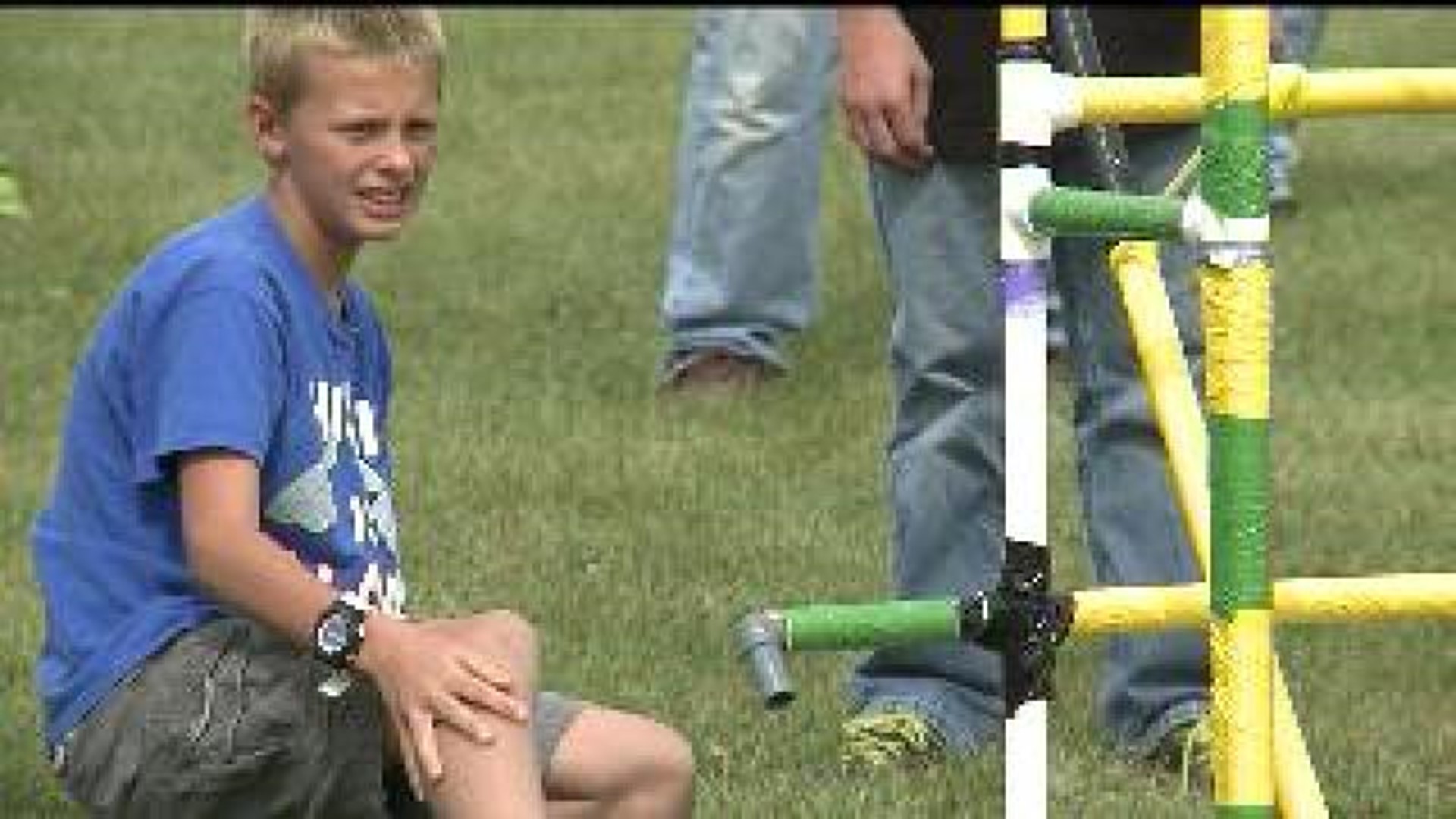 Students learn science and history with catapaults