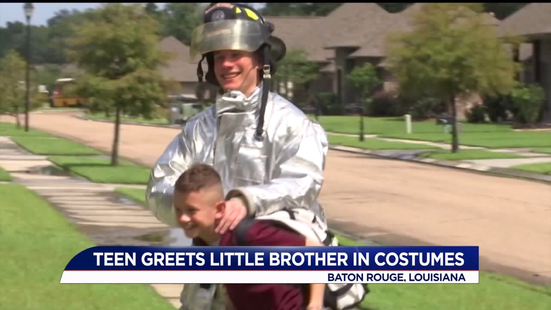 Louisiana Teen Surprises brother with silly costumes