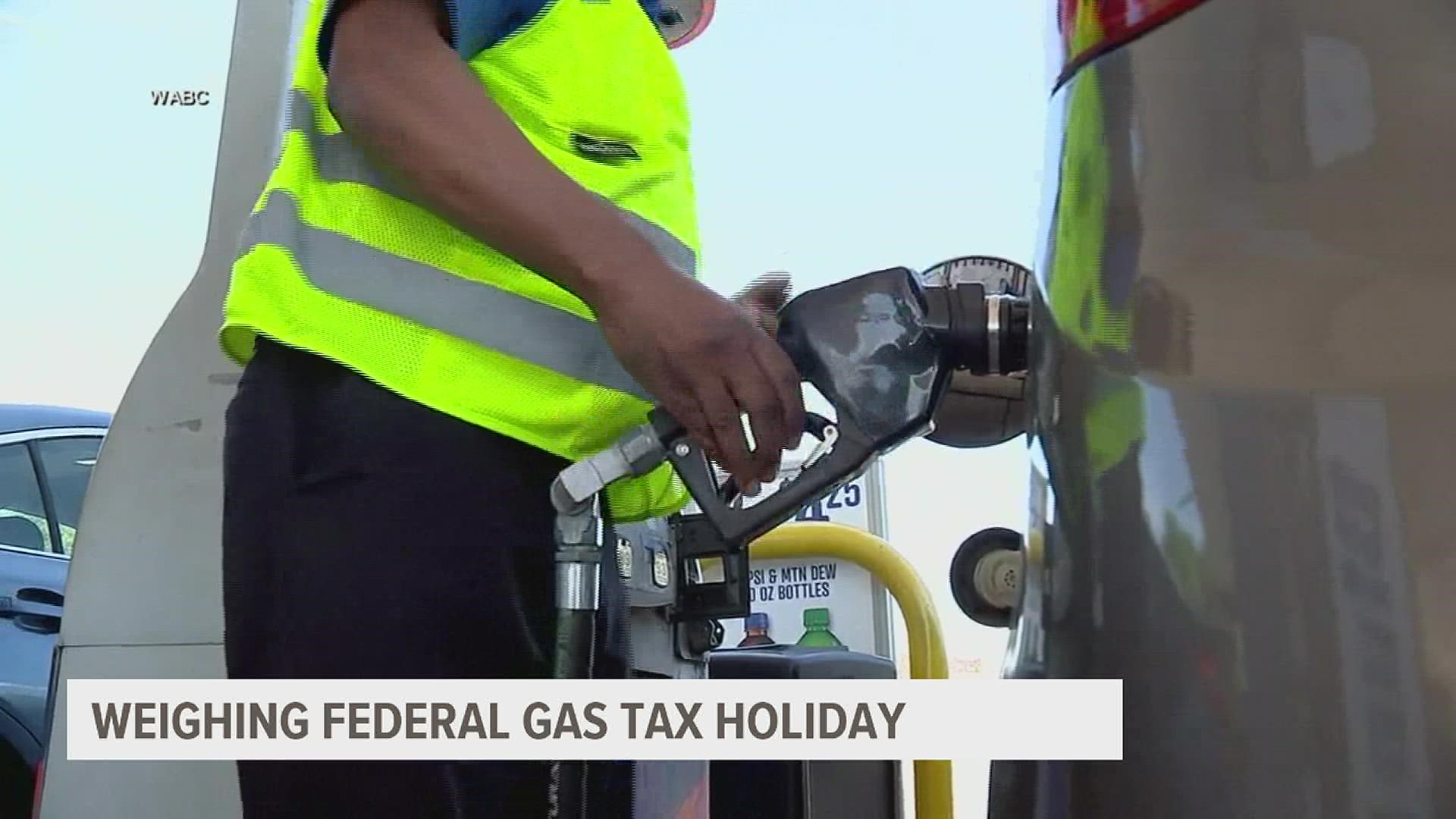 The idea, which would have to receive congressional approval, would suspend the federal gas tax and save consumers about 18 cents per gallon of regular gas.