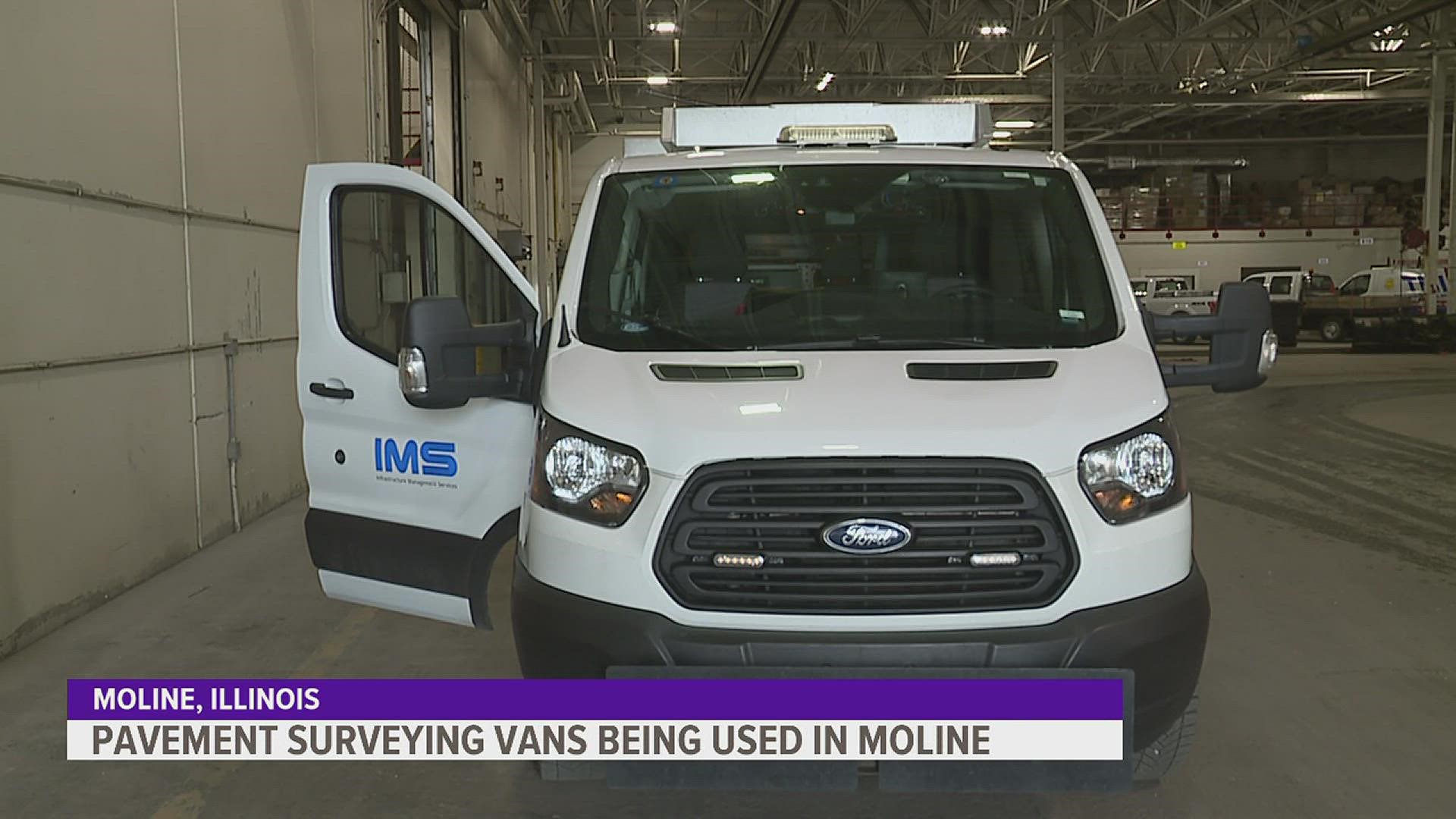 Pavement surveying vans will be driving slowly through Moline's streets and alleys over the next few weeks to help future infrastructure spending decisions.