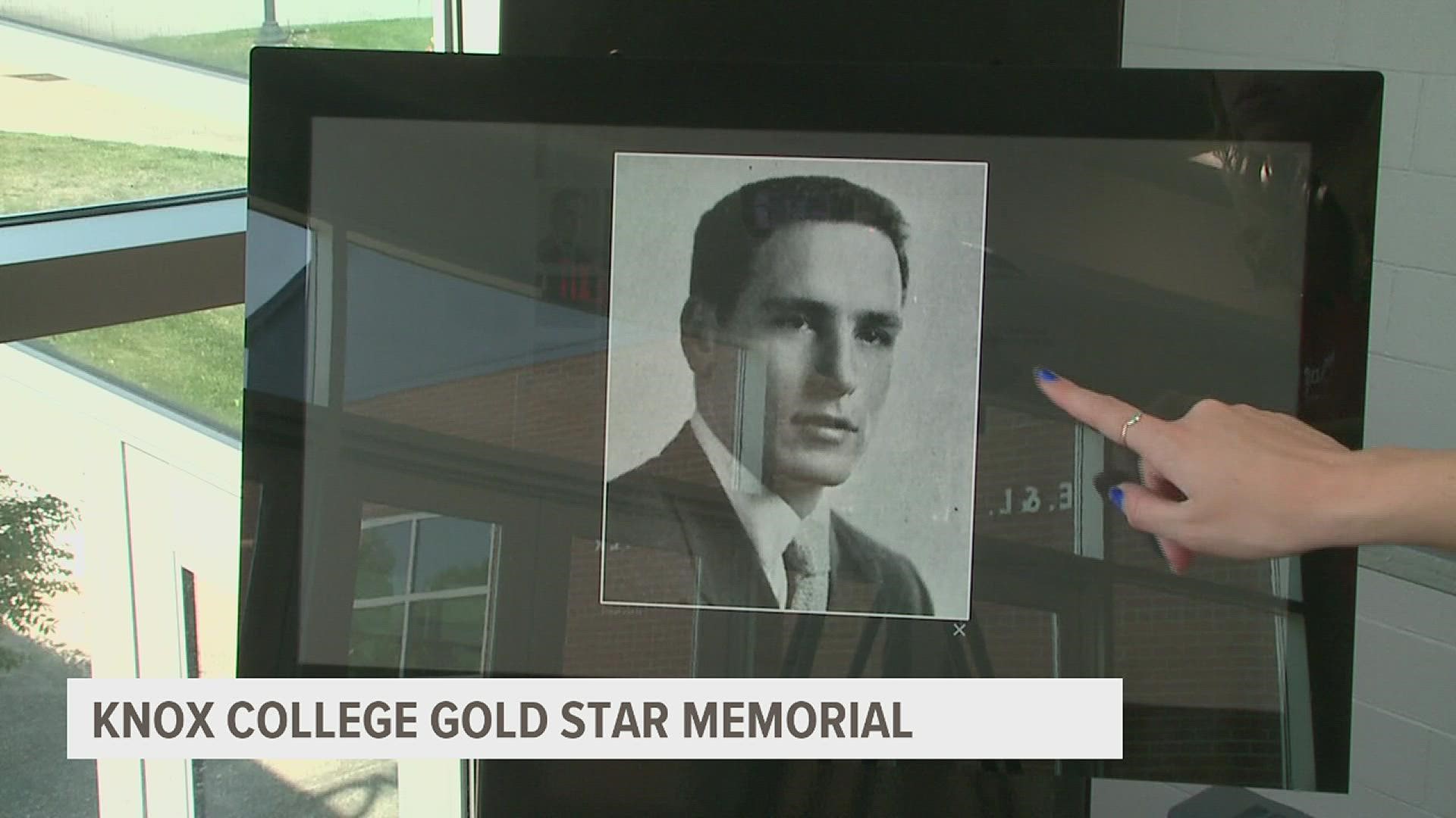 The 99 Lives Gold Star Memorial at the Knox College in Galesburg honors former students and staff members who died in the line of duty.