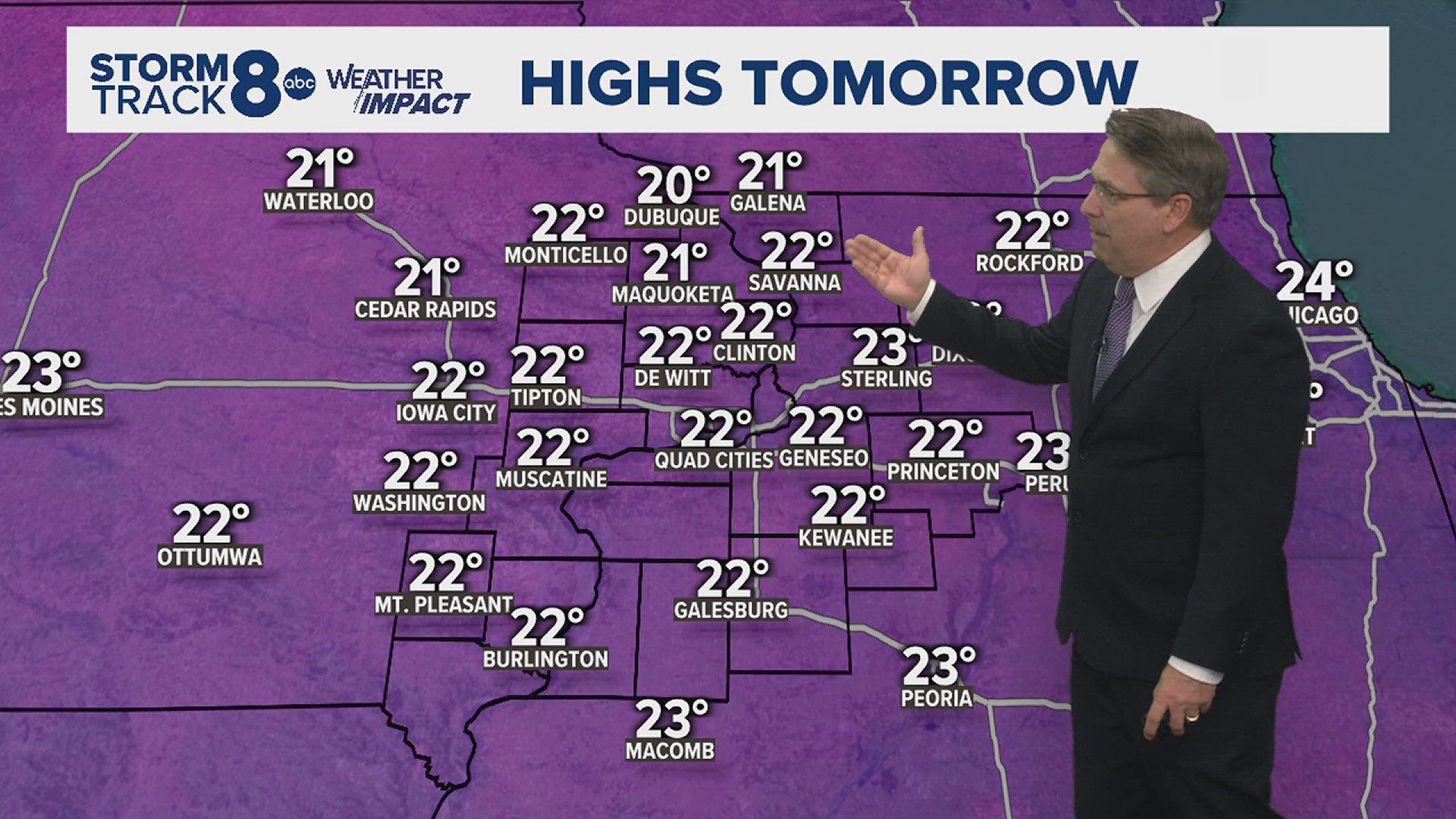 Expect an unseasonably cold Thursday before temperatures improve nicely by the weekend