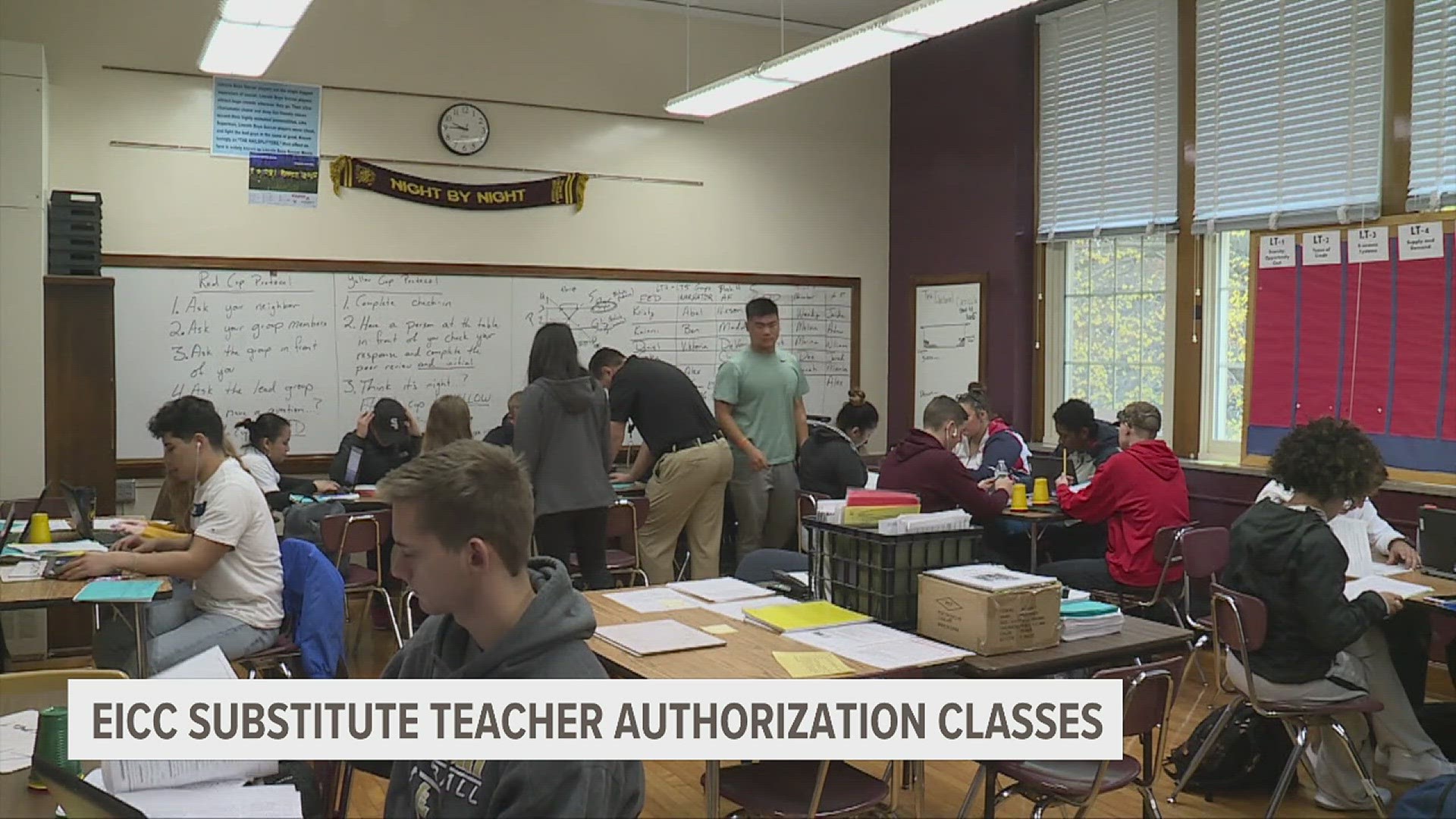 For $100, you can take 2 Saturday classes at EICC and be qualified to substitute teach in Iowa by this fall. The school hopes this will address regional shortages.